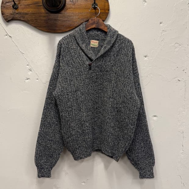 L) 90s RAGG U.S.A. Shawl Collar Pullover