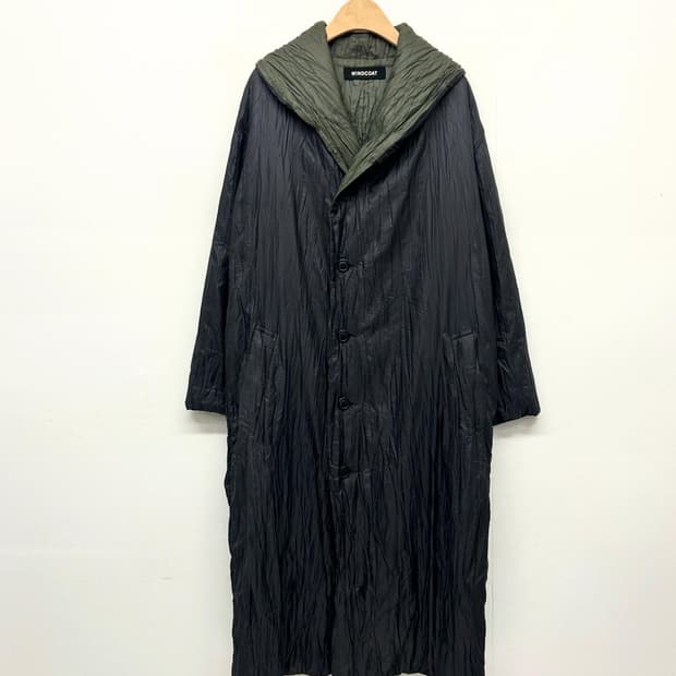 WINDCOAT 이세이미야케 주름 워싱 롱코트
