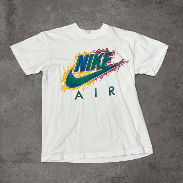 90s 나이키 AIR 흰색 반팔 티셔츠