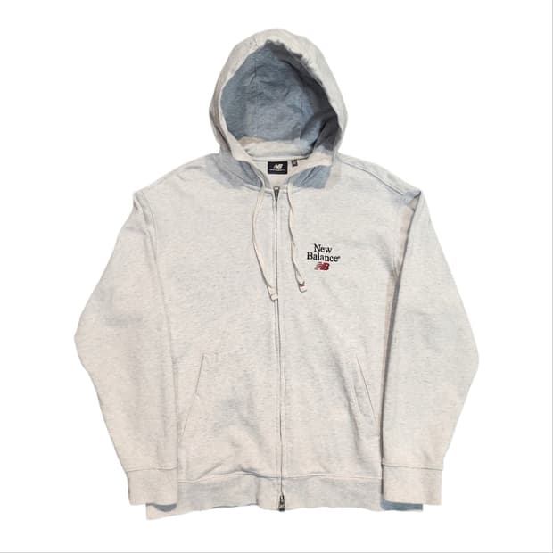 뉴발란스 오리지날 로고 후드집업 그레이 (XL)