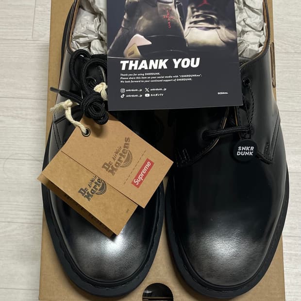 닥터마틴 x 슈프림 1461 그레이 실버