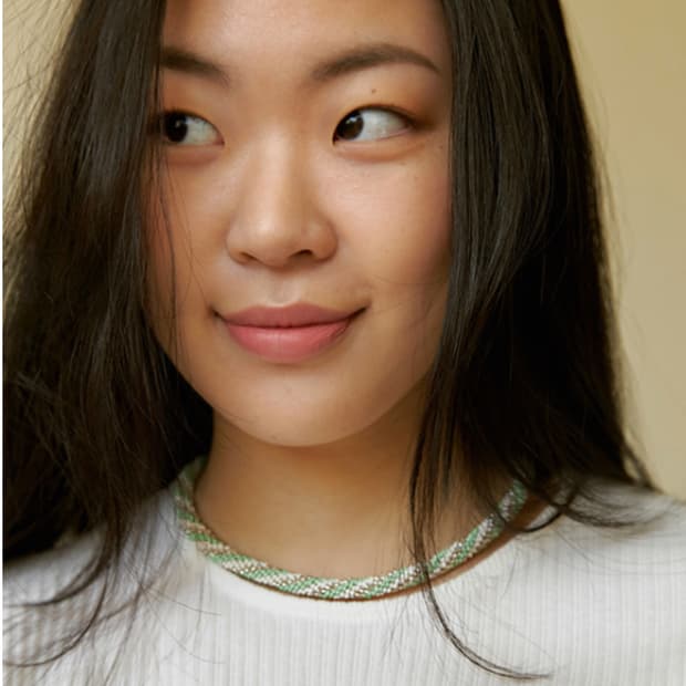 sousa 비즈 목걸이_mint/silver