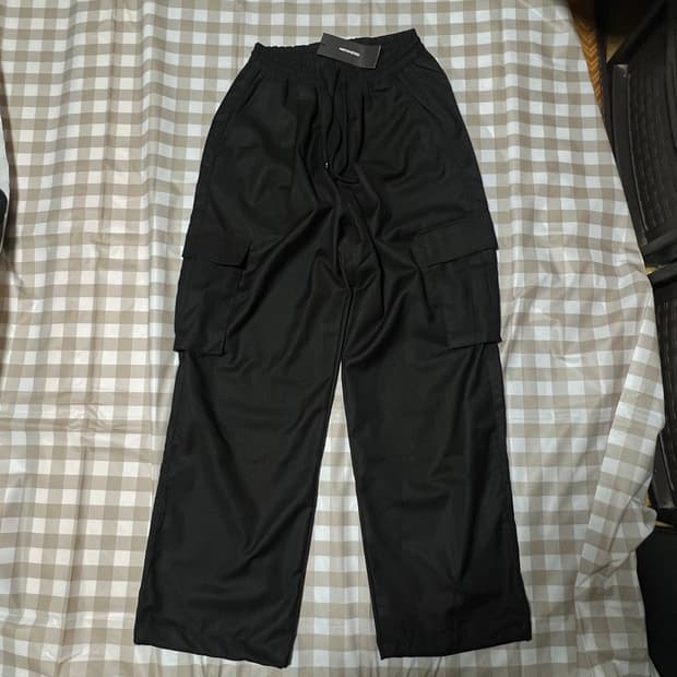 낫포너드 와이드 스트링 카고 슬랙스 팬츠 L 조거 카고 블랙 와이드
