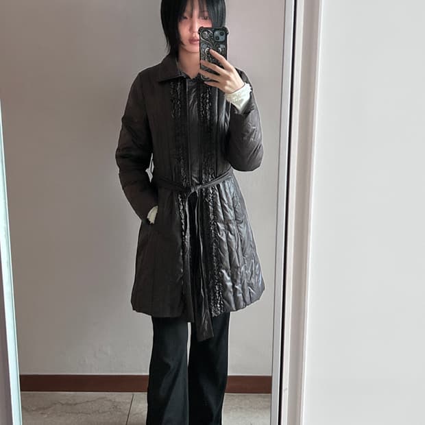 Frill Quilted Coat