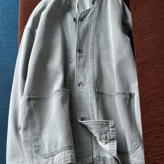 Ice Denim stand collar work jacket