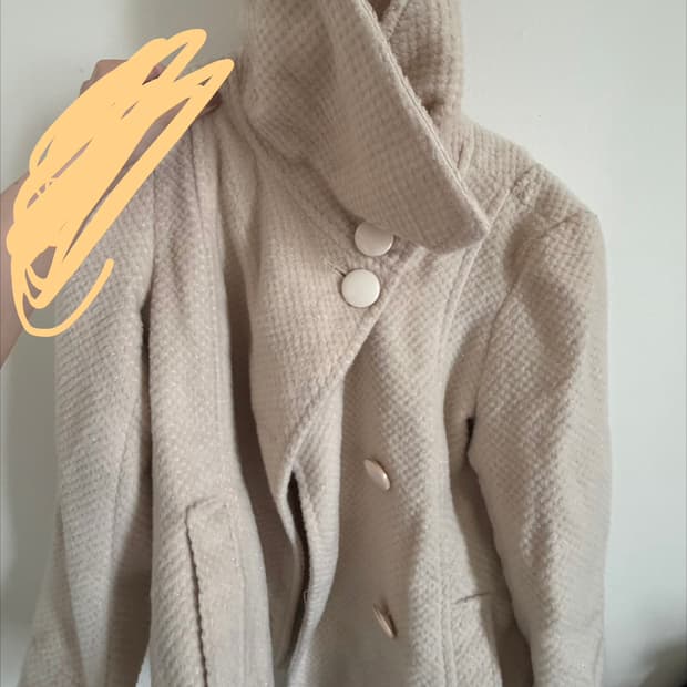 하이넥 러블리 히메갸루 갸루 언발란스 자켓 재킷 아이보리