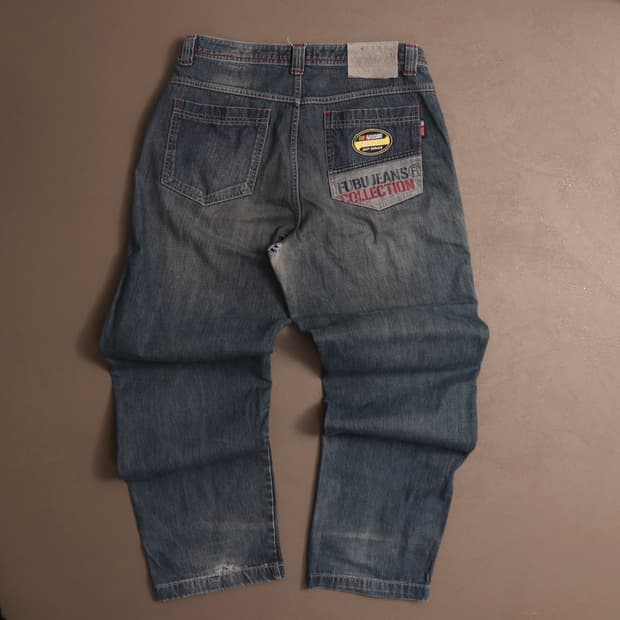 90's 후부 올드스쿨 데님팬츠 A1824