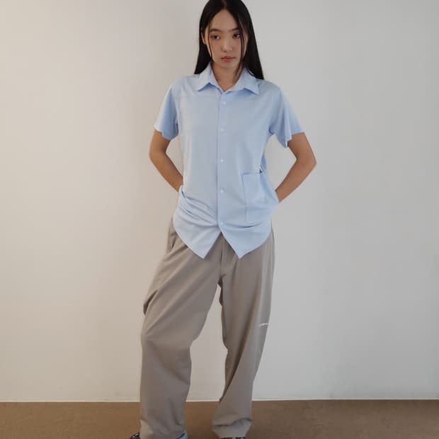 26-002 NYLON PANTS (LIGHT GREY)