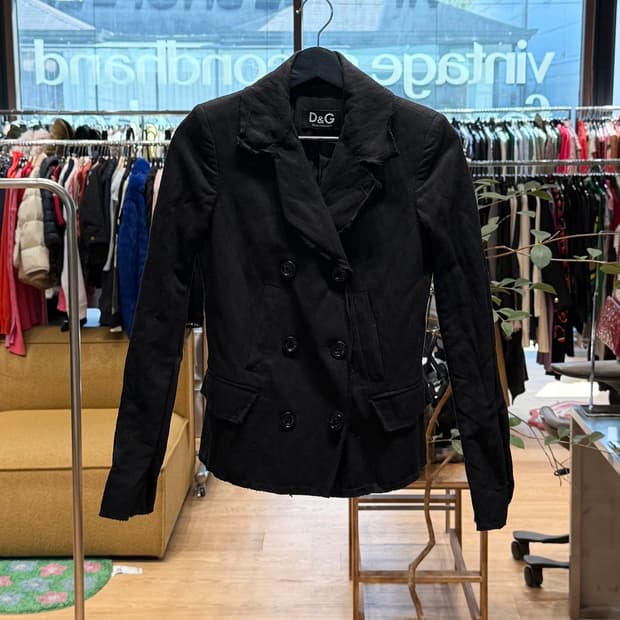 돌체앤가바나 블랙 더블 브레스티드 재킷