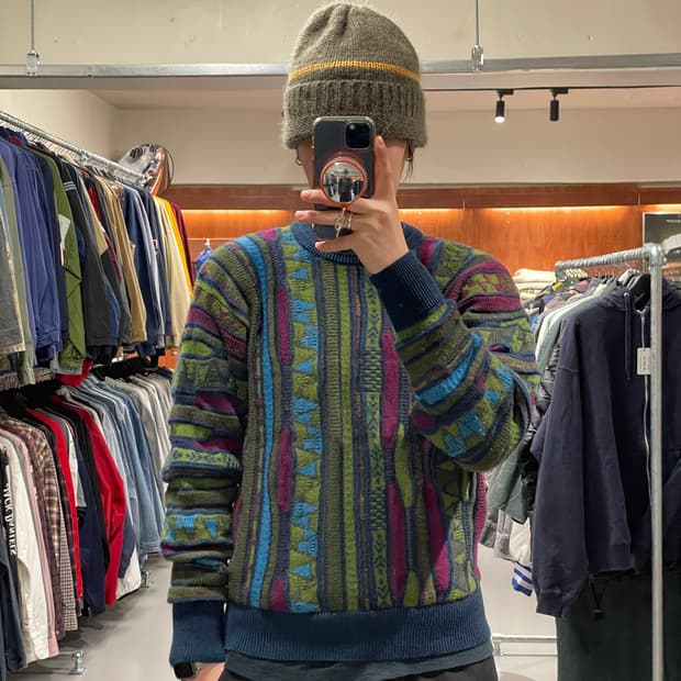 빈티지 케이블 니트