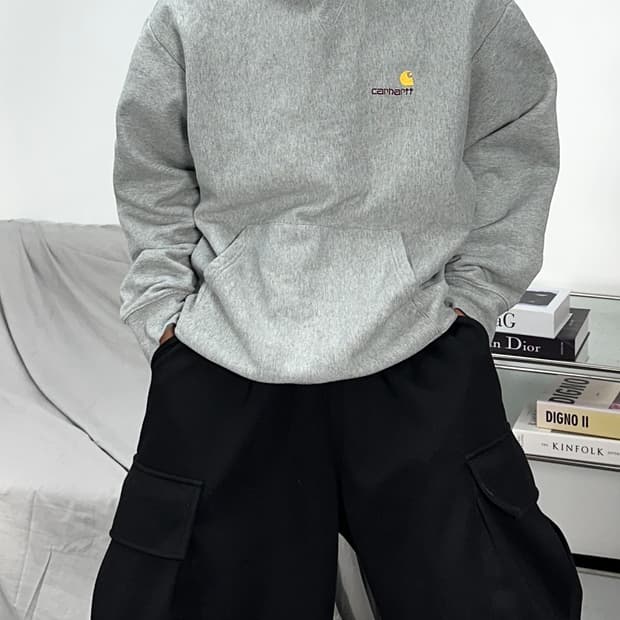 칼하트 wip 그레이 후드티 XL