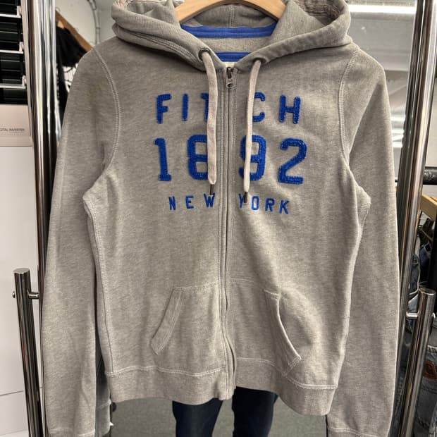아베크롬비 빈티지 여성 그레이 후드집업