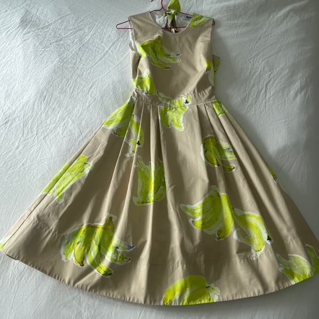 MSGM 바나나패턴 원피스