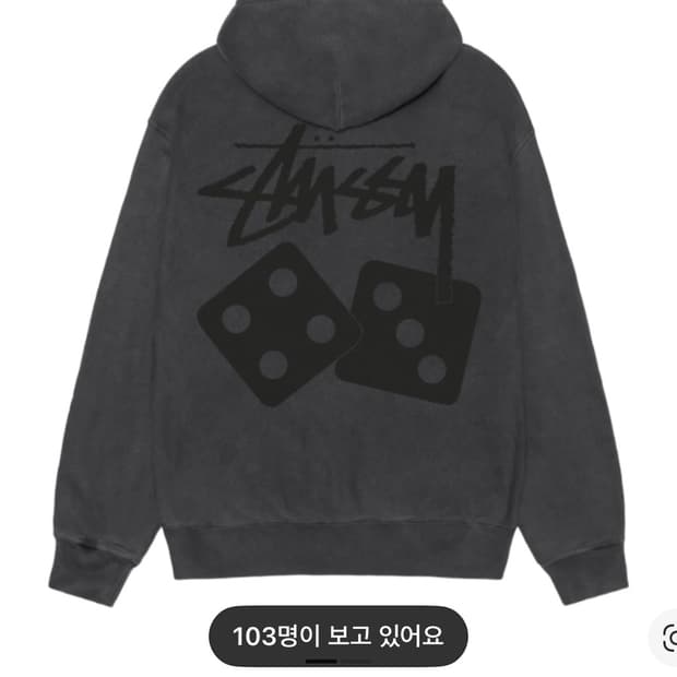 M) 스투시 피그먼트 다이드 다이스 후드집업