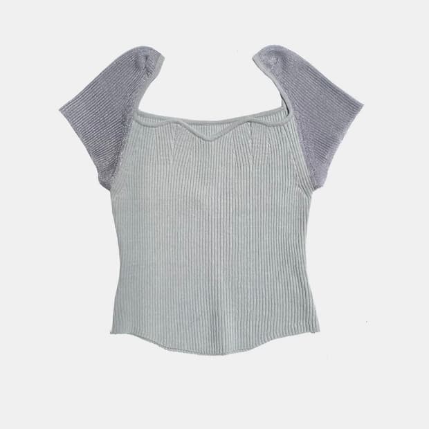lalameemee 라라미미 sheer sleeeve knitblouse