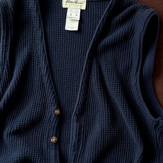 Cotton knitted design vest