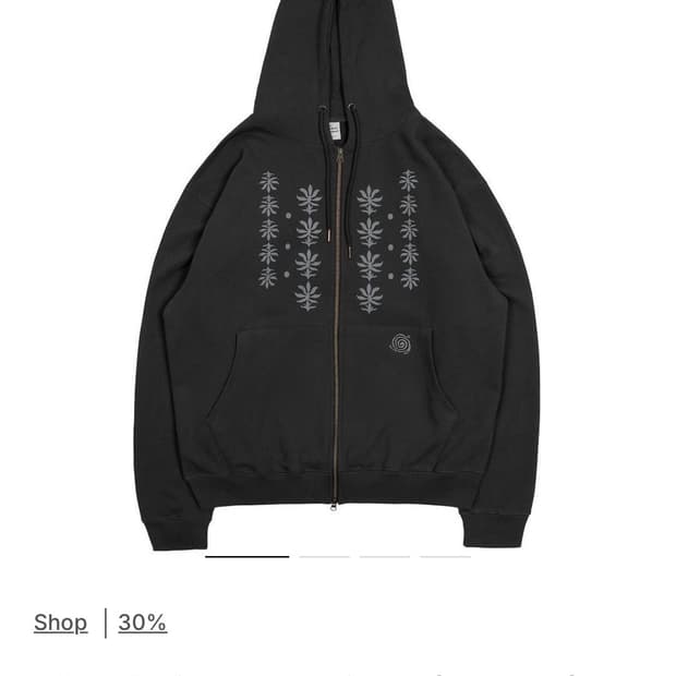 더콜디스트모먼트 TCM 에스닉 후드집업 차콜 S