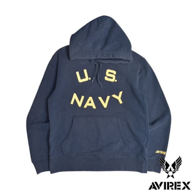  아비렉스 US NAVY 미해군 레터링 후드티 후디 L N0067