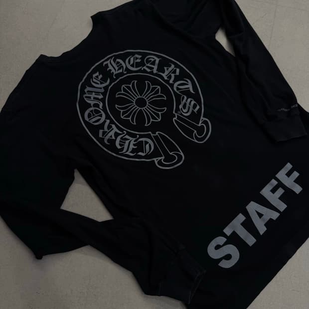 크롬하츠 STAFF 블랙 긴팔 티셔츠