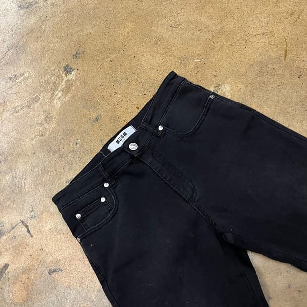 [정품] MSGM 엠에스지엠 블랙 데님 팬츠 b10