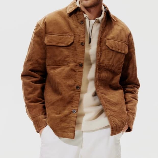 [2XL/XXL] H&M HM 에이치앤엠 루즈핏 코듀로이 셔츠 자켓 셔켓