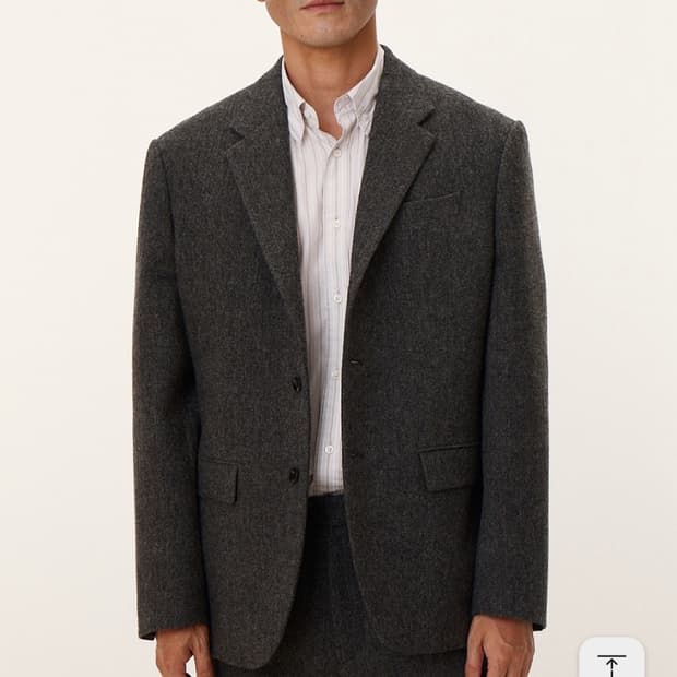 포터리 셔틀랜드 울 셋업 차콜