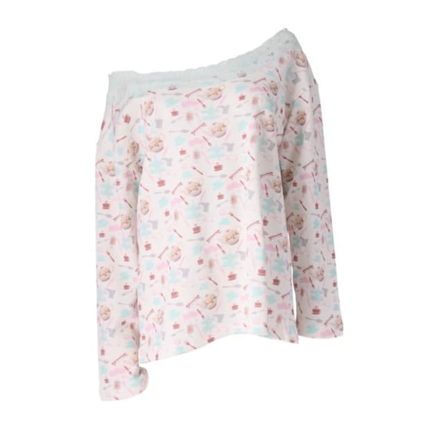 혼쿄 오프숄더 루즈탑 티파티 화이트