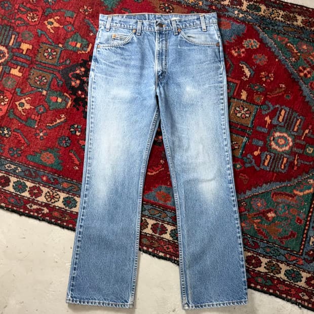 90's USA Made 빈티지 리바이스 517 오렌지탭 부츠컷 데님