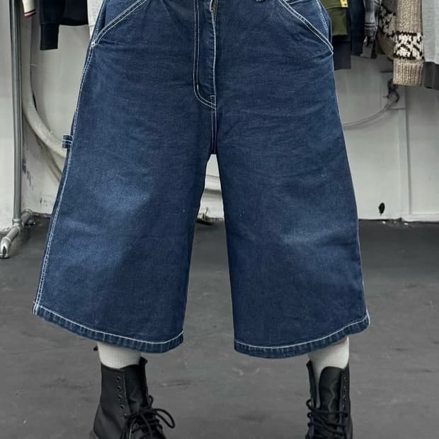 VTG 데님 카펜터 버뮤다팬츠