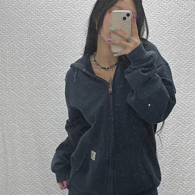 칼하트 빈티지 베이직 오리지날 핏 기모 후드집업 M C06852