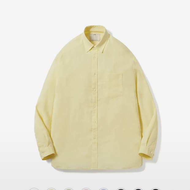 포터리 컴포트린넨 셔츠 라이트옐로우