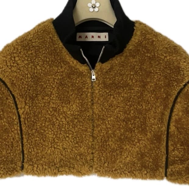 마르니 크롭 퍼 케이프 정품 새상품