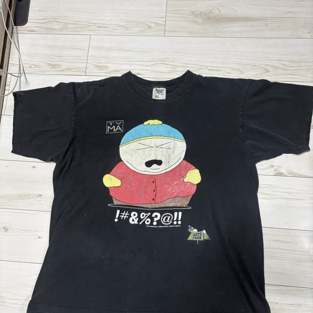90s usa 사우스파크 빈티지 티셔츠 싱글스티치 블랙 XL