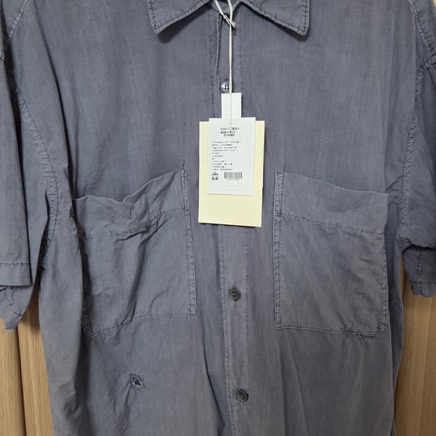 [2] 폴리테루 텐코 반팔 셔츠 페이디드 블루