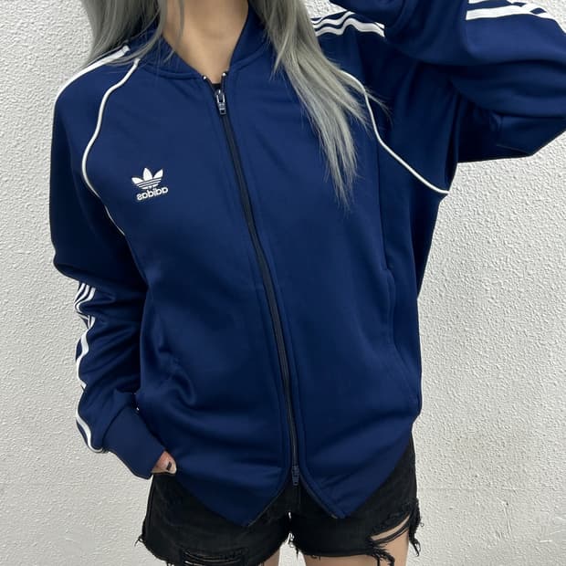 아디다스 화이트라인 네이비 트랙탑 2XL