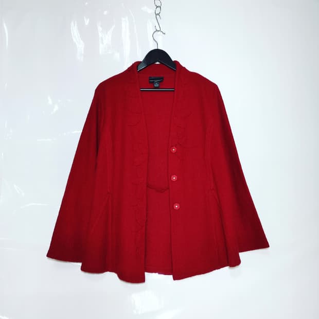 CYNTHIA ROWLEY 신시아 로리 여성 입체 꽃잎 디자인 가디건