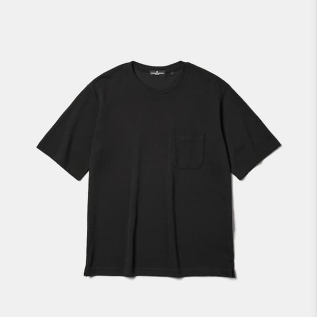 [3XL] GU 엔지니어드 가먼츠 드라이 카노코 크로스넥 티셔츠 블랙
