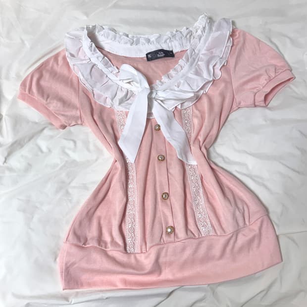 앙크루즈 피치 리본 로걀탑