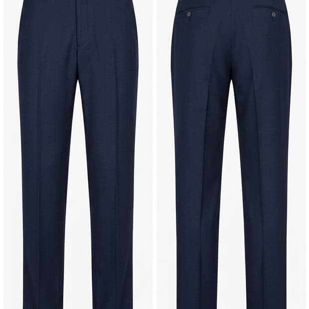 [Polo Ralph Lauren]네이비 울 블랜드 투턱 트라우저 팬츠