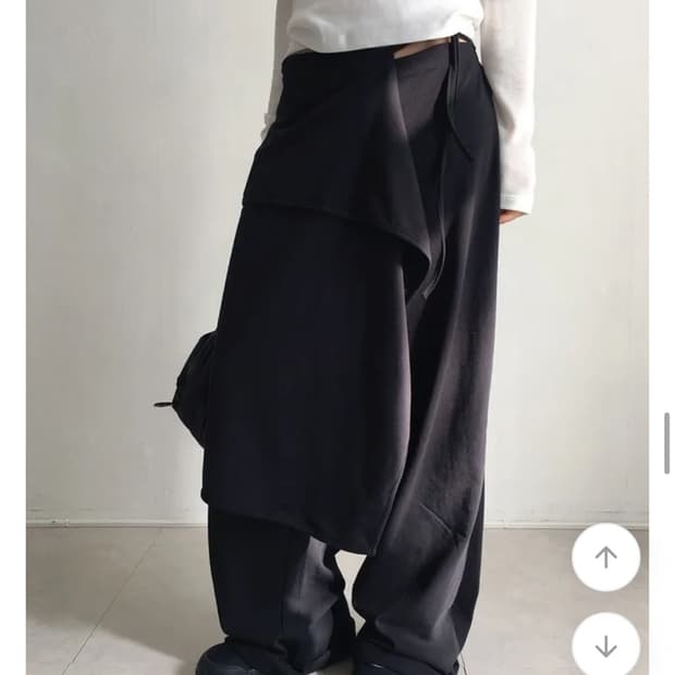 샵오르 랩스커트 트레이닝 팬츠 블랙