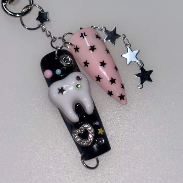 네일 팁 키링 nail tip keyring