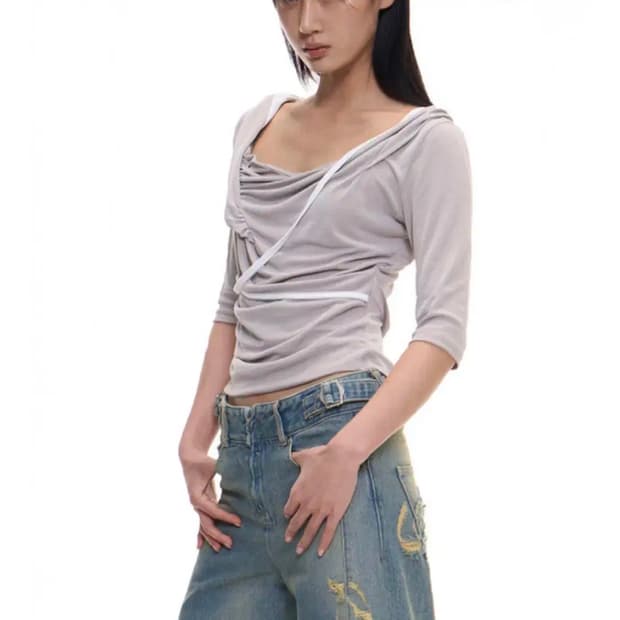 [새상품] 2000아카이브스 CERETTI DRAPED TOP