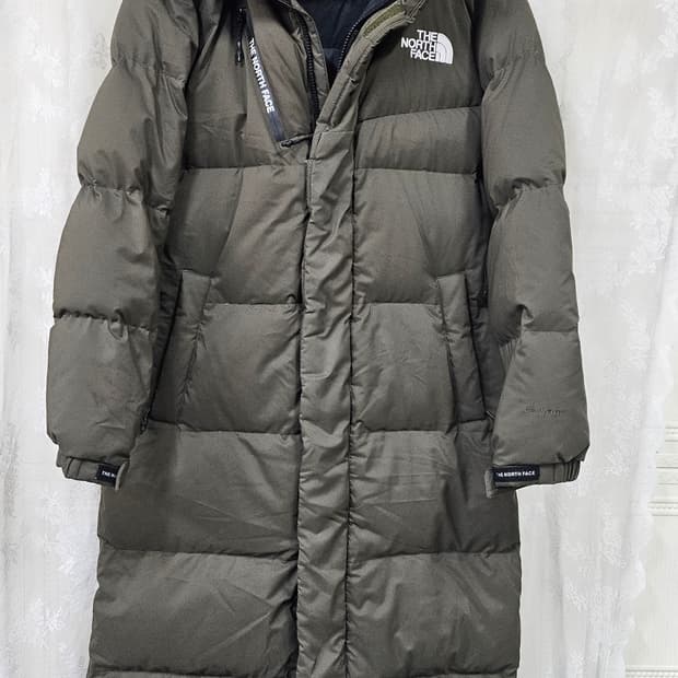 노스페이스 카키색   롱패딩 