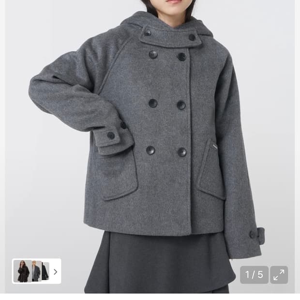 미세키서울 후드 더플 코트