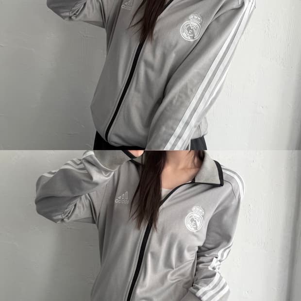 Adidas 아디다스 레알마드리드 RM 로고 실버그레이 컬러 트랙탑