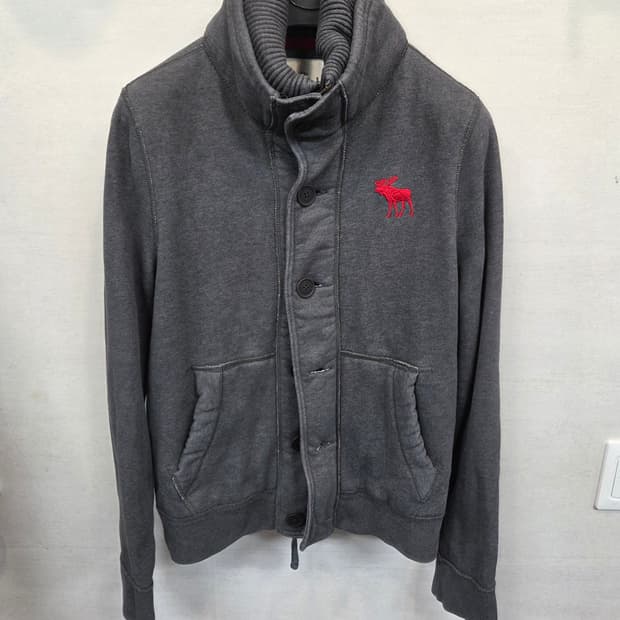 아베크롬비 빈티지 하이넥 안감플리스 집업 L