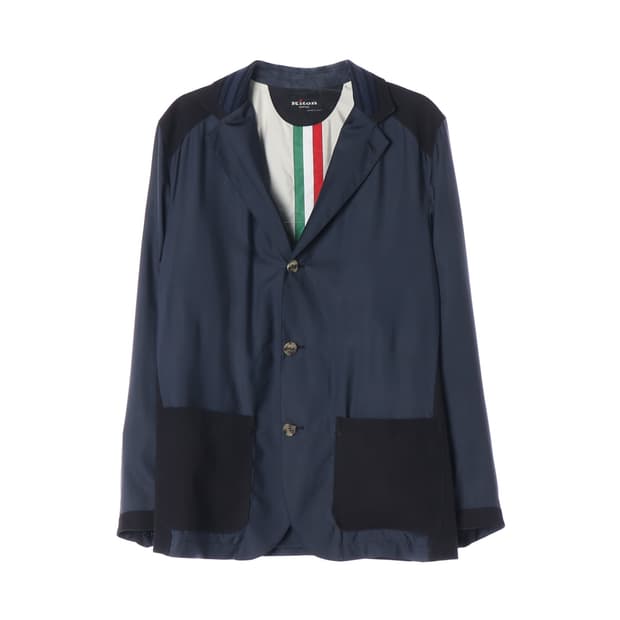 [M]키톤 실크100% 네이비 블레이저 자켓 싱글브레스티드재킷
