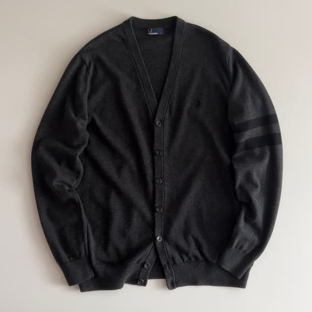 프레드페리 울 혼방 가디건 XL