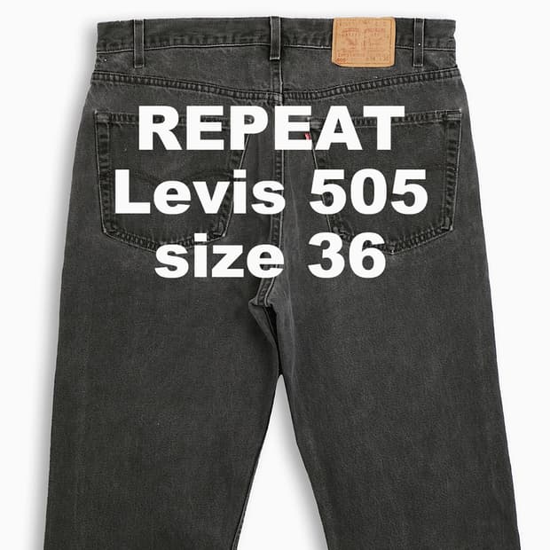 빈티지 리바이스 505 흑청 90s USA 36 인치 LV5053813