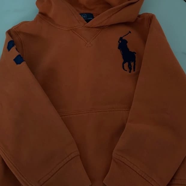정품 폴로랄프로렌 빅포니 오렌지 후드티